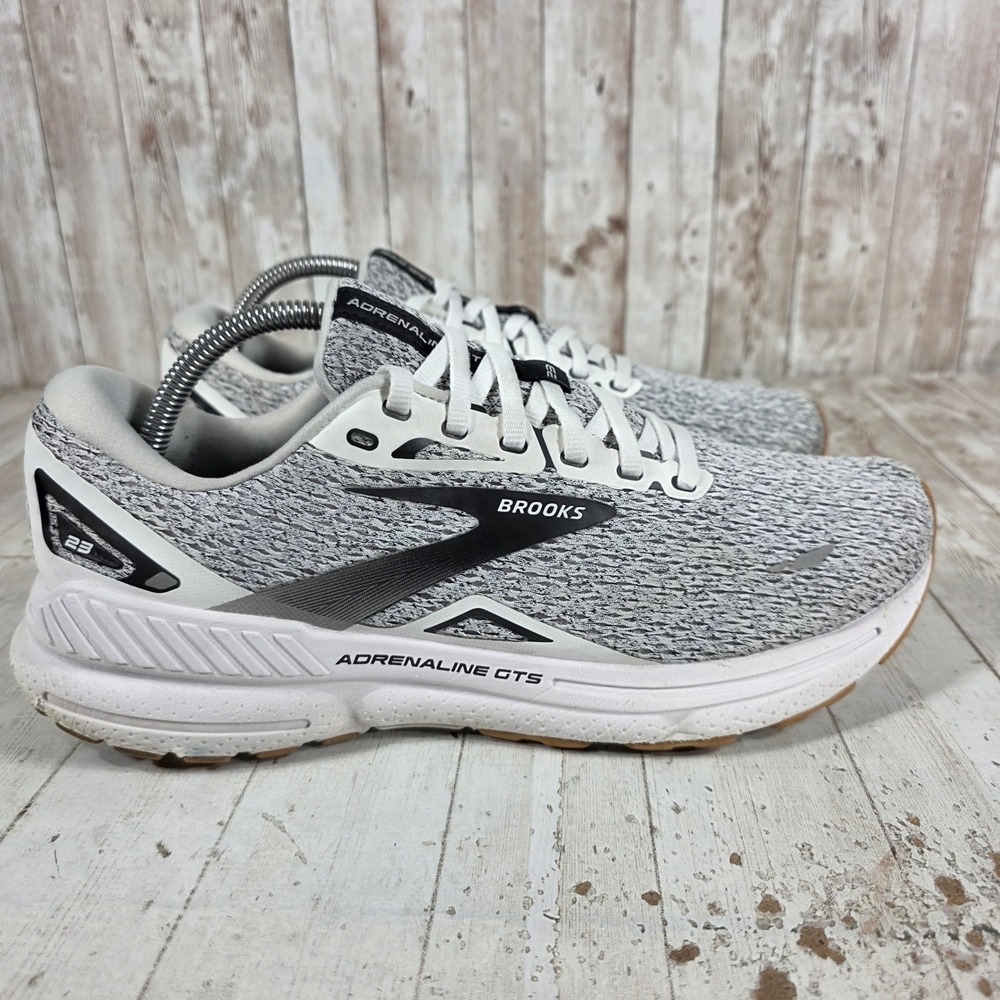 Brooks Adrenaline GTS 23 Womens 11 Running Shoes Gray White 1203811B112